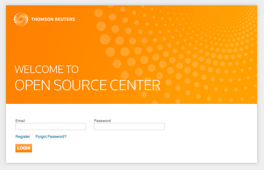 screenshot of Thomson Reuters Intranet Store