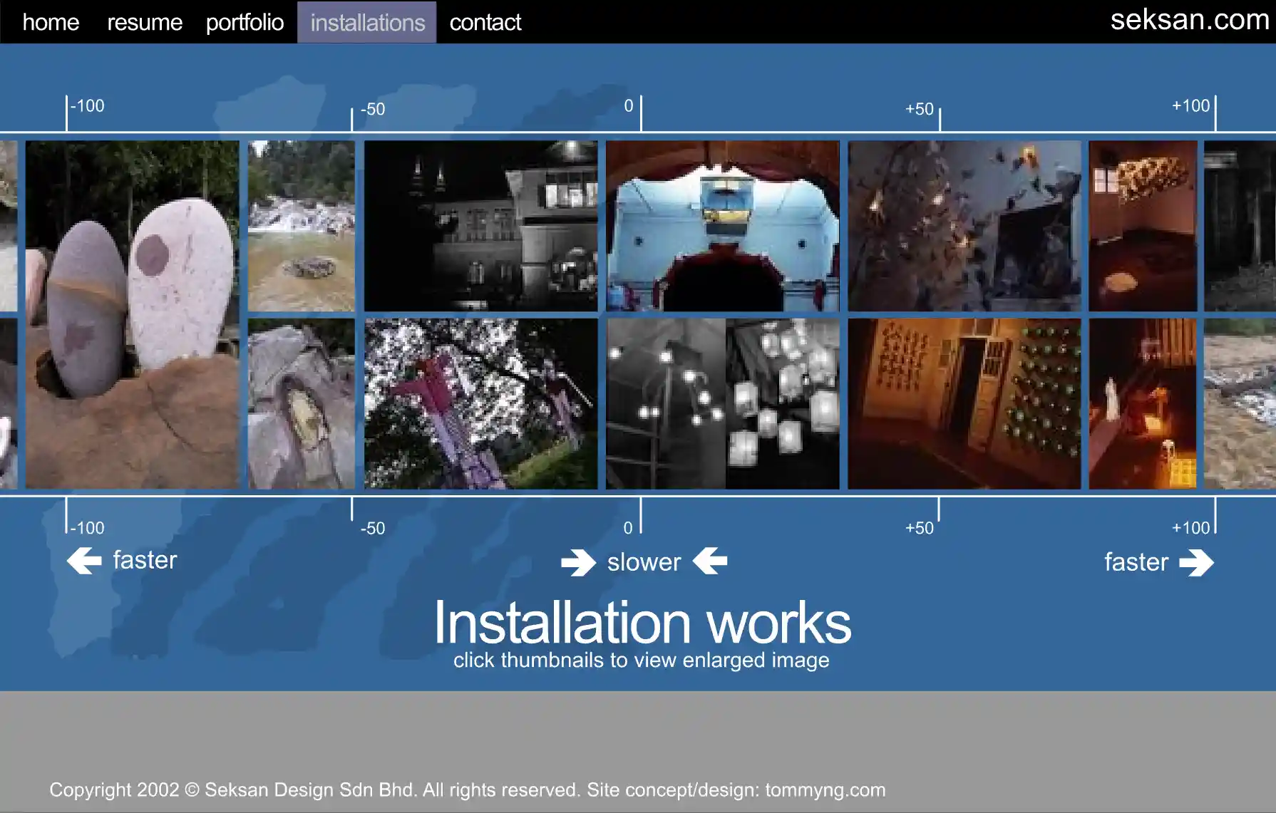 screenshot of Seksan Design website 2002